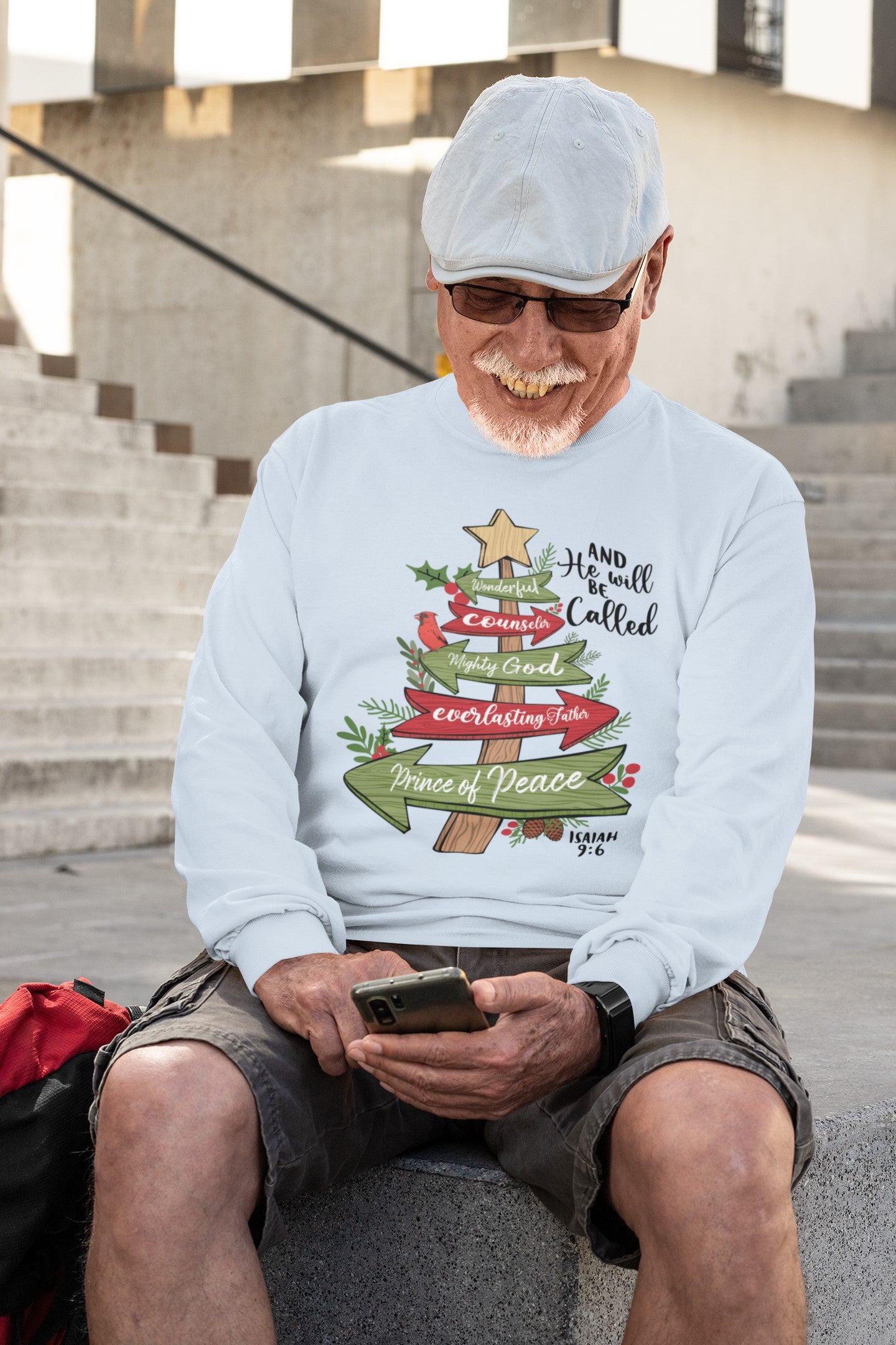 The PRINCE OF PEACE Heavy Weight Christmas Long Sleeve T-Shirt (S-2XL): Men's Gildan 2400 - FREE SHIPPING