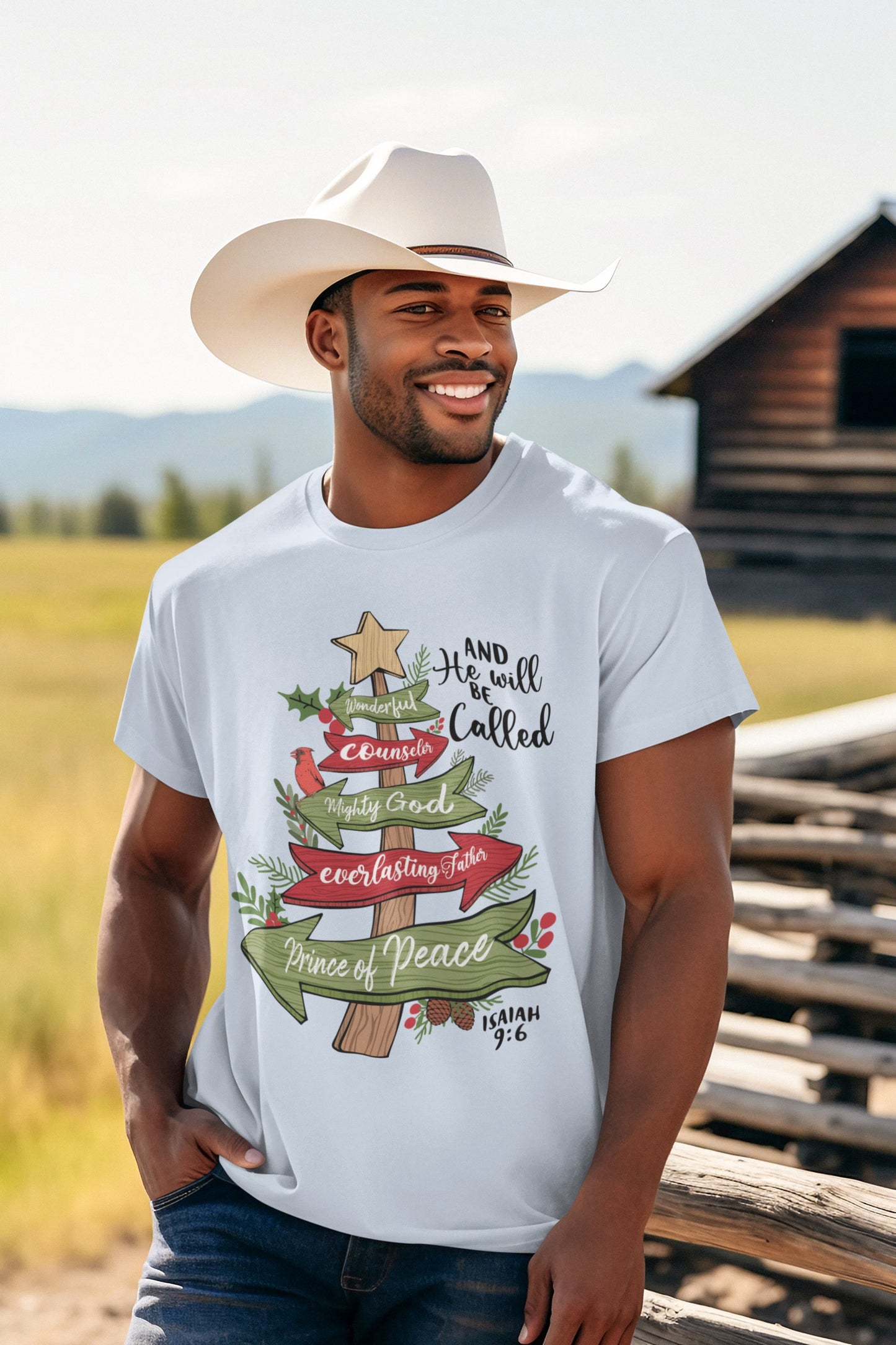 The PRINCE OF PEACE Christmas T-Shirt (S-5XL): Men's Medium Weight Gildan 5000 - FREE SHIPPING