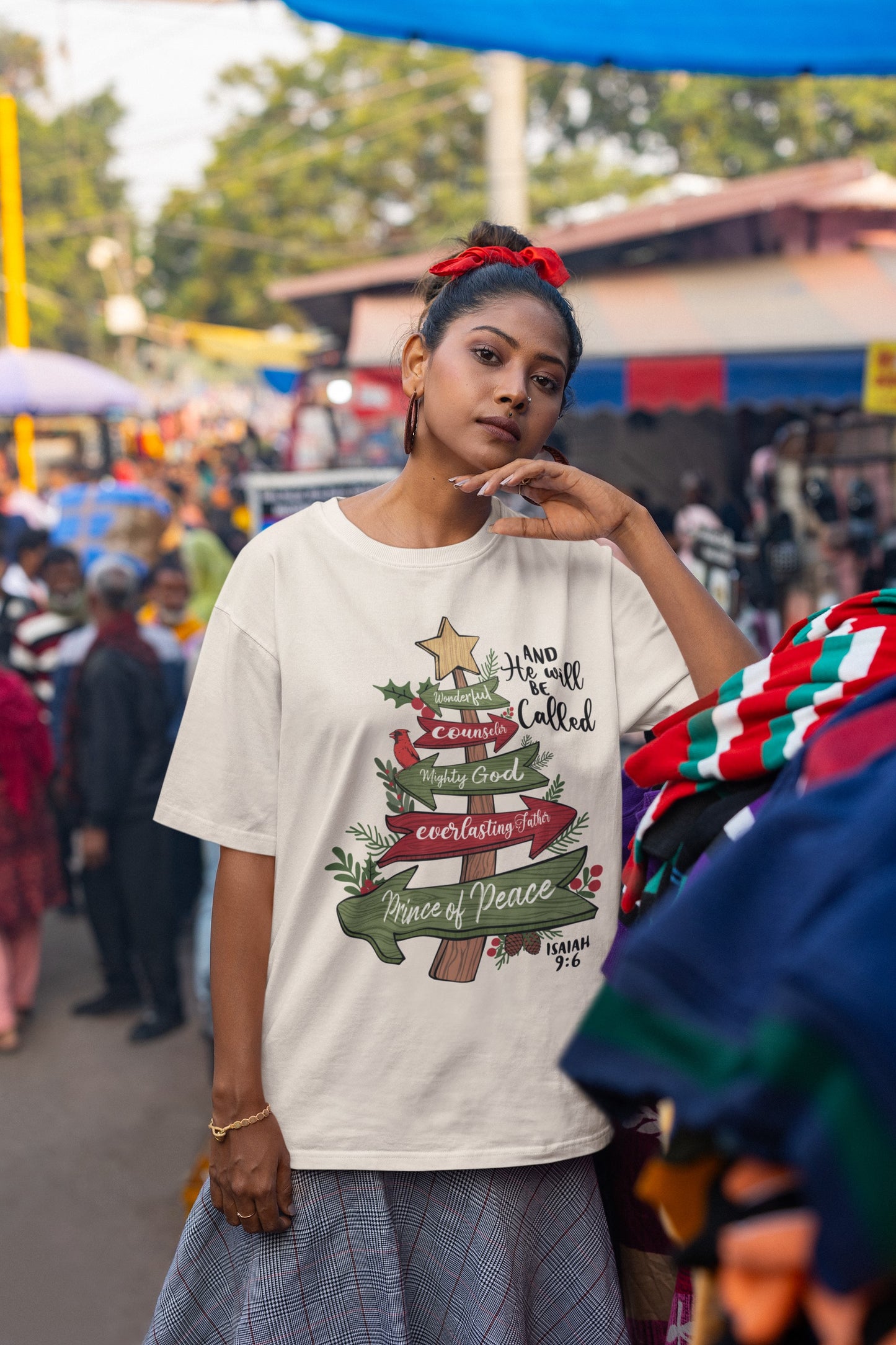 The PRINCE OF PEACE Plus Size Heavy Weight Christmas T-Shirt (S-5XL): Women's Hanes Beefy-T® - FREE SHIPPING