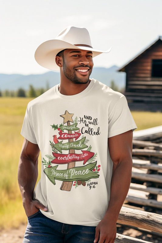 The PRINCE OF PEACE Christmas T-Shirt (S-5XL): Men's Medium Weight Gildan 5000 - FREE SHIPPING