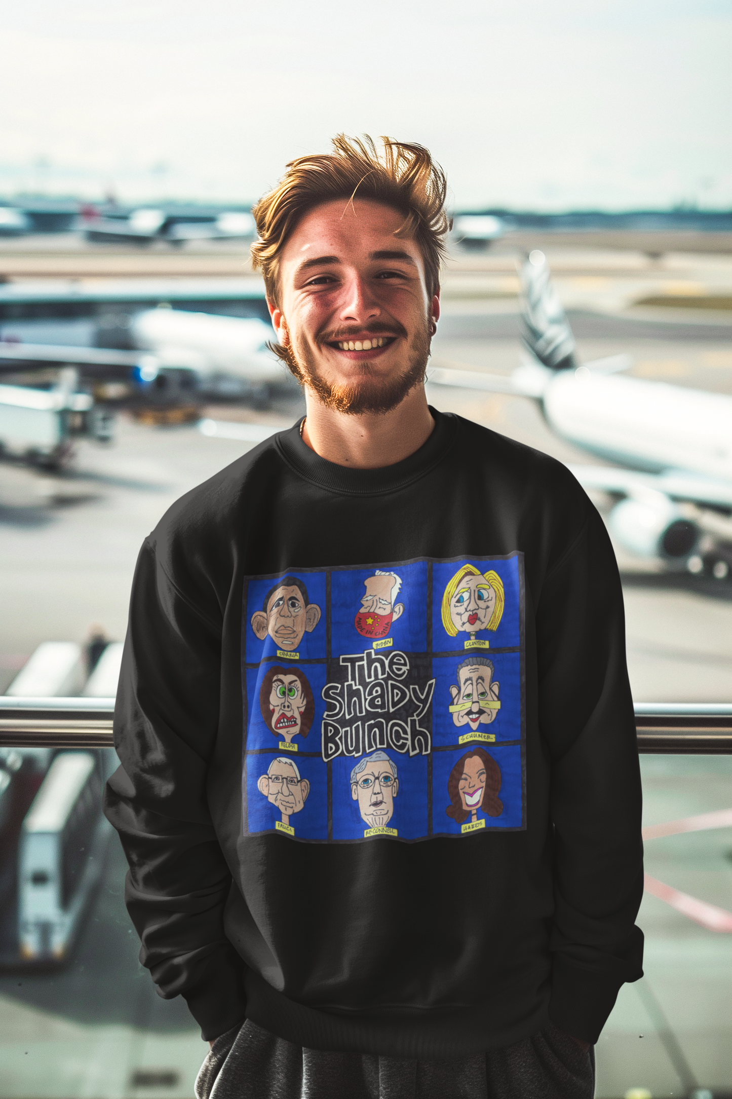 THE SHADY BUNCH Heavy Weight Patriotic Sweatshirt (S-5XL): Men's Gildan 18000 - FREE SHIPPING