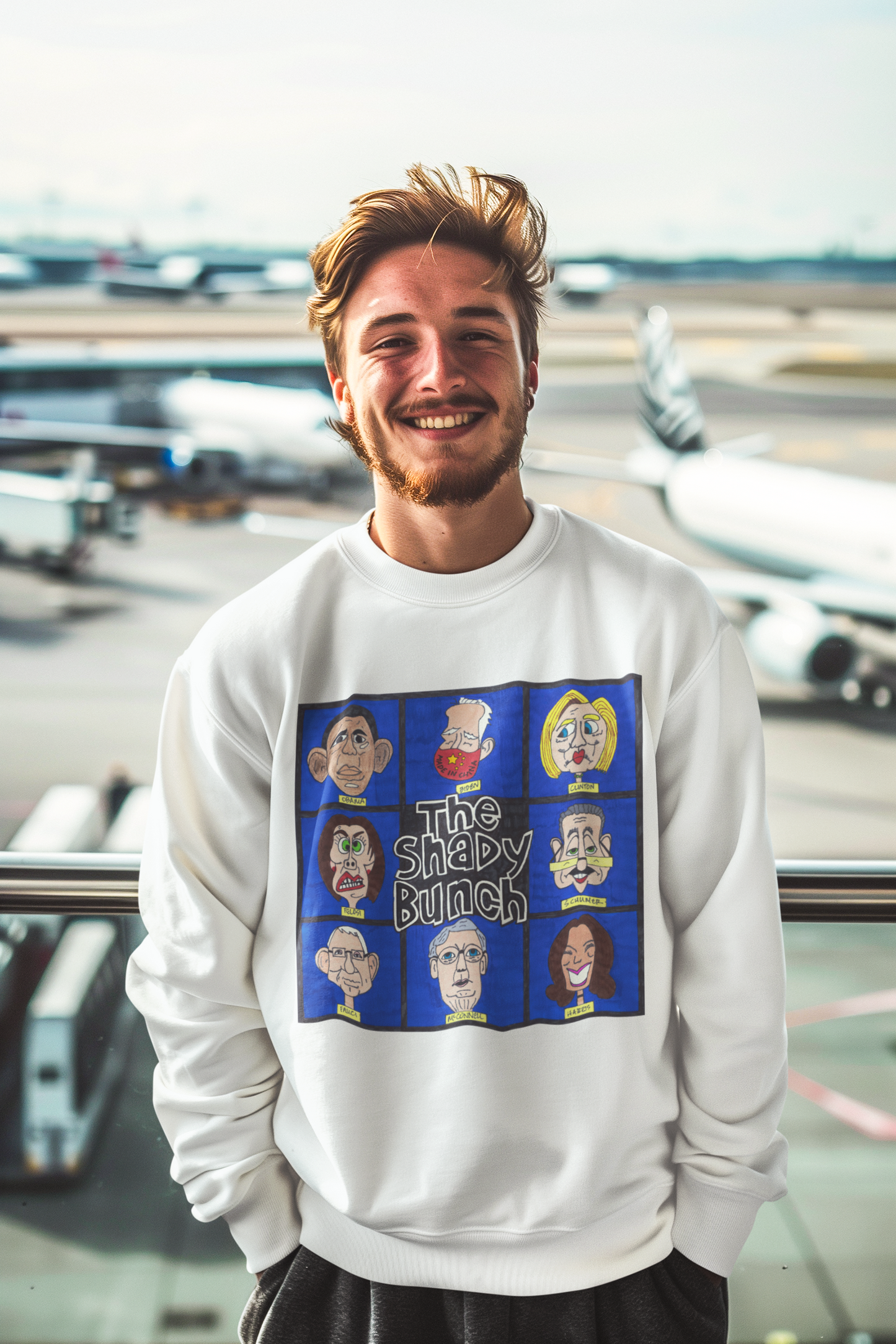 THE SHADY BUNCH Heavy Weight Patriotic Sweatshirt (S-5XL): Men's Gildan 18000 - FREE SHIPPING