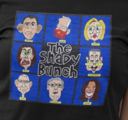 THE SHADY BUNCH Fitted Patriotic T-Shirt (S-2XL): Women's Bella+Canvas 6004 - FREE SHIPPING
