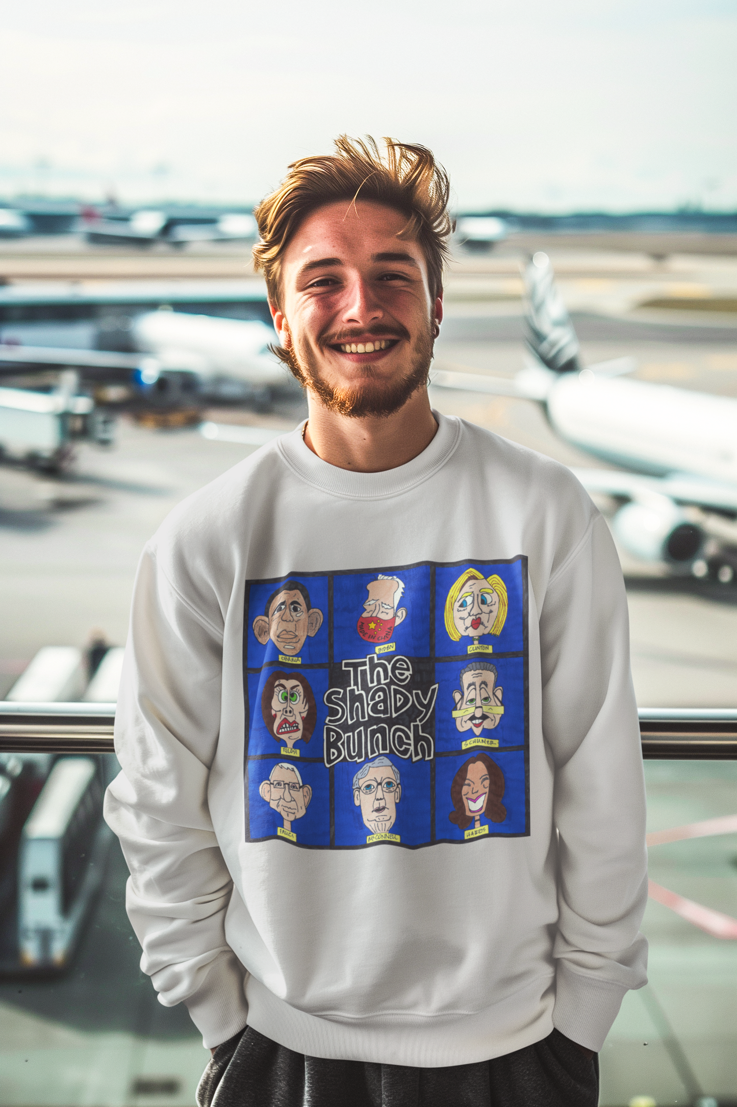 THE SHADY BUNCH Heavy Weight Patriotic Sweatshirt (S-5XL): Men's Gildan 18000 - FREE SHIPPING