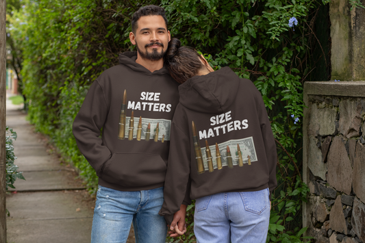 SIZE MATTERS Heavy Weight Patriotic Hoodie (S-5XL): Men's & Women's Gildan 18500 - FREE SHIPPING