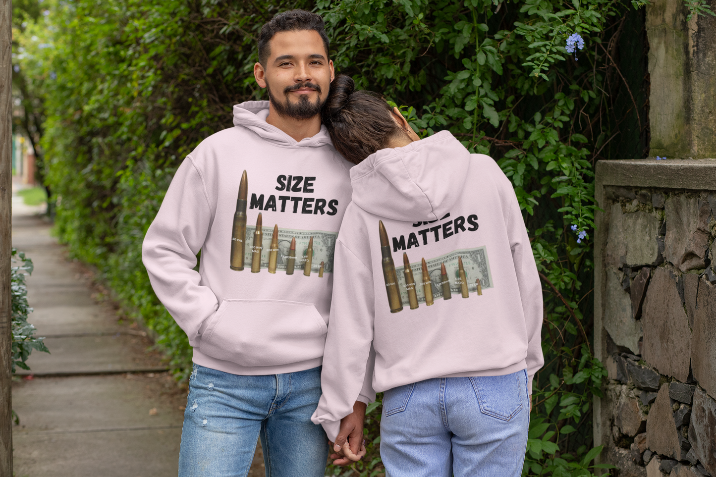 SIZE MATTERS Heavy Weight Patriotic Hoodie (S-5XL): Men's & Women's Gildan 18500 - FREE SHIPPING