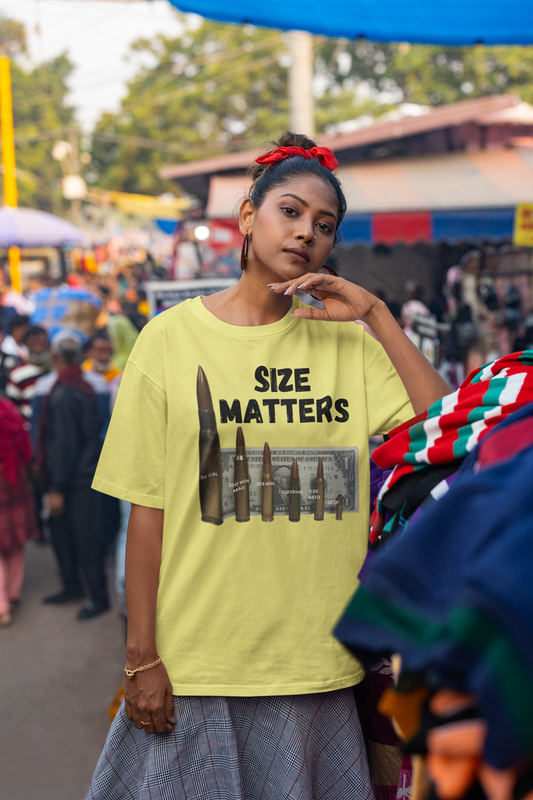 . SIZE MATTERS Plus Size Heavy Weight Patriotic T-Shirt (S-5XL): Women's Plus Size Hanes Beefy-T® - FREE SHIPPING