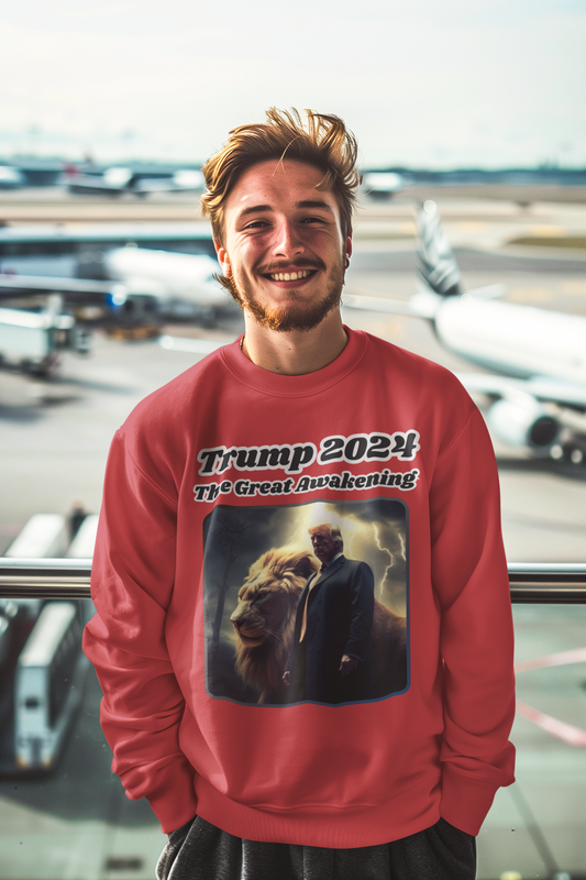 THE GREAT AWAKENING Heavy Weight Patriotic Sweatshirt (S-5XL): Men's Gildan 18000 - FREE SHIPPING