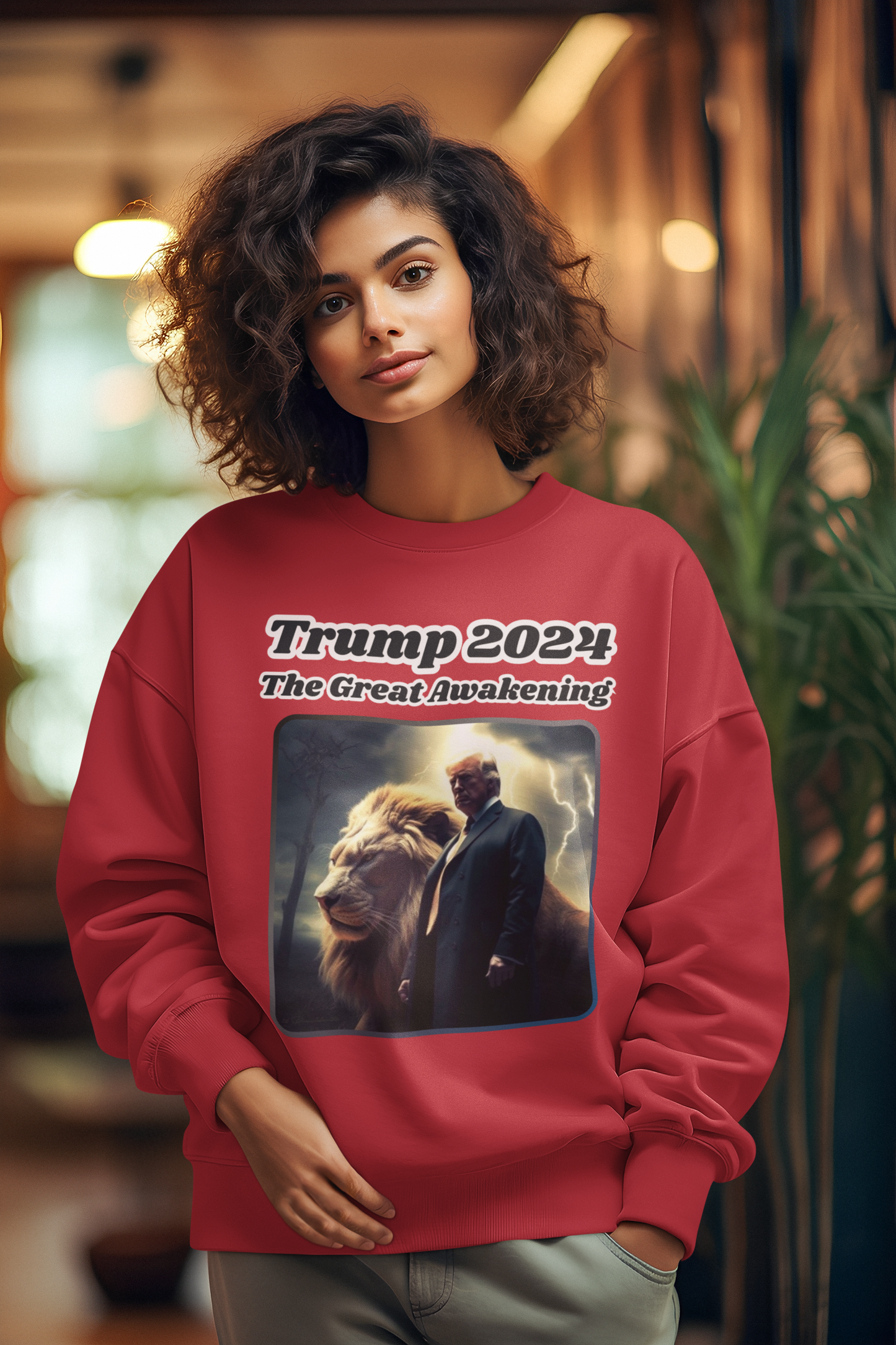 THE GREAT AWAKENING Heavy Weight Patriotic Sweatshirt (S-5XL): Women's Gildan 18000 - FREE SHIPPING