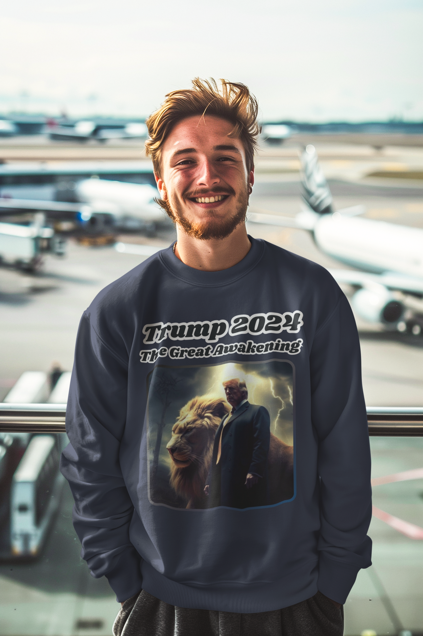 THE GREAT AWAKENING Heavy Weight Patriotic Sweatshirt (S-5XL): Men's Gildan 18000 - FREE SHIPPING