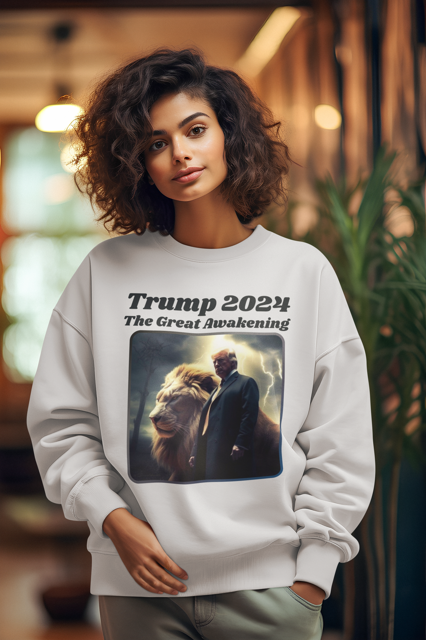 THE GREAT AWAKENING Heavy Weight Patriotic Sweatshirt (S-5XL): Women's Gildan 18000 - FREE SHIPPING