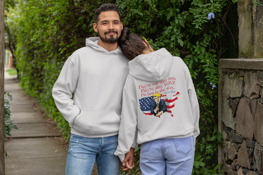 THEY'RE AFTER YOU Heavy Weight Patriotic Hoodie (S-5XL): Men's & Women's Gildan 18500 - FREE SHIPPING