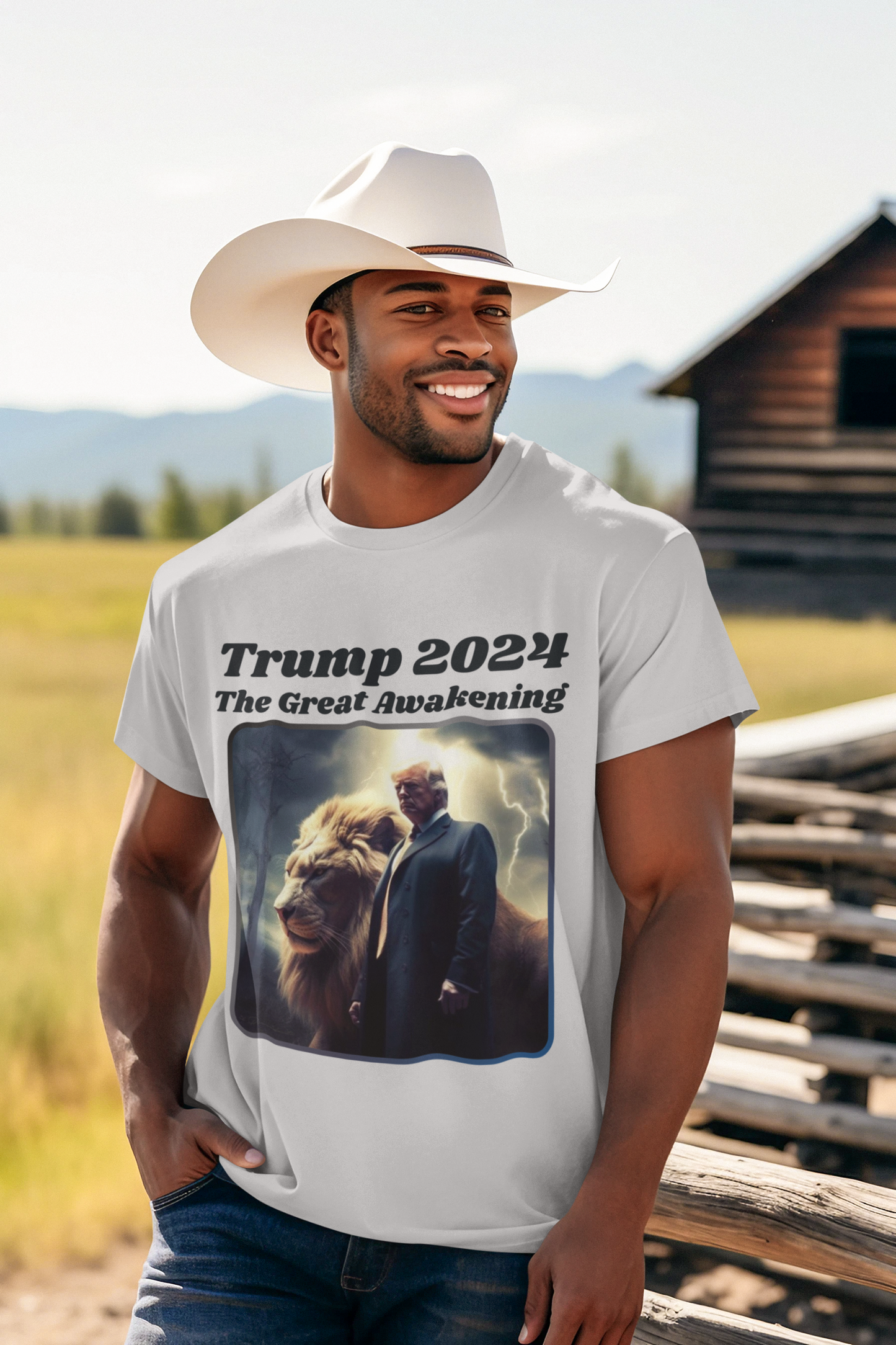 THE GREAT AWAKENING Patriotic T-Shirt (S-5XL): Men's Medium Weight Gildan 5000 - FREE SHIPPING