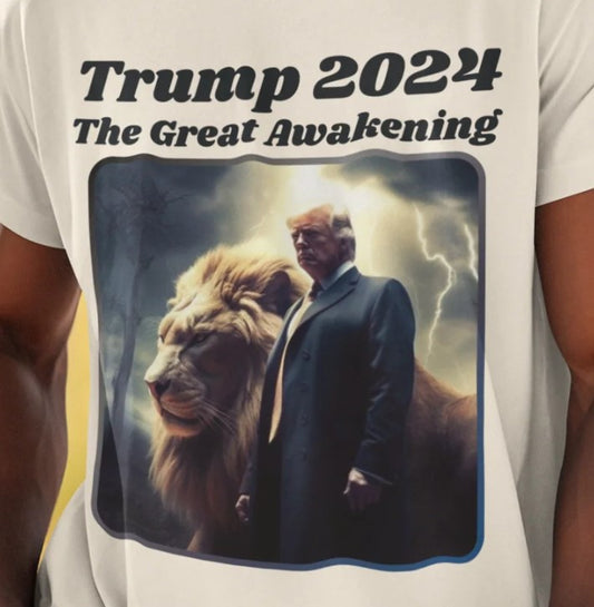 THE GREAT AWAKENING Patriotic T-Shirt (S-5XL): Men's Medium Weight Gildan 5000 - FREE SHIPPING