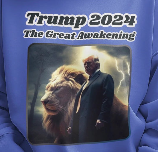 THE GREAT AWAKENING Heavy Weight Patriotic Sweatshirt (S-5XL): Women's Gildan 18000 - FREE SHIPPING