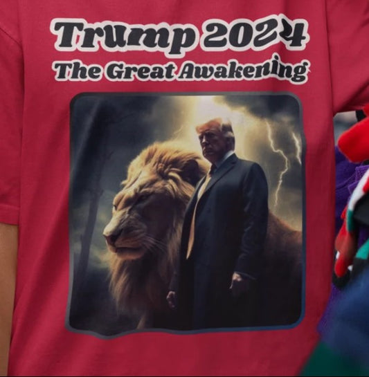 . THE GREAT AWAKENING Plus Size Heavy Weight Patriotic T-Shirt (S-5XL): Women's Hanes Beefy-T® - FREE SHIPPING