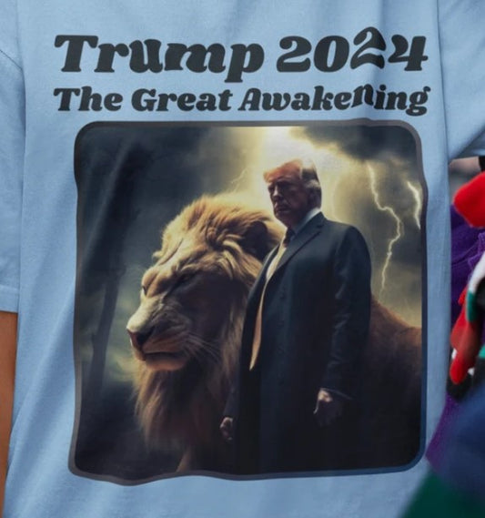 . THE GREAT AWAKENING Plus Size Heavy Weight Patriotic T-Shirt (S-5XL): Women's Hanes Beefy-T® - FREE SHIPPING