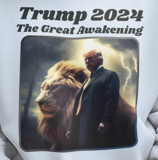 THE GREAT AWAKENING Heavy Weight Patriotic Sweatshirt (S-5XL): Women's Gildan 18000 - FREE SHIPPING