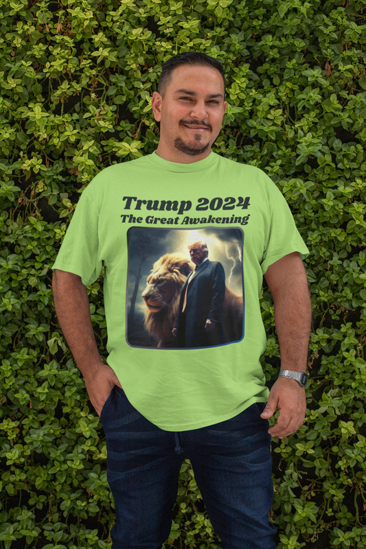 . THE GREAT AWAKENING Plus Size Heavy Weight Patriotic T-Shirt (S-5XL): Men's Hanes Beefy-T® - FREE SHIPPING