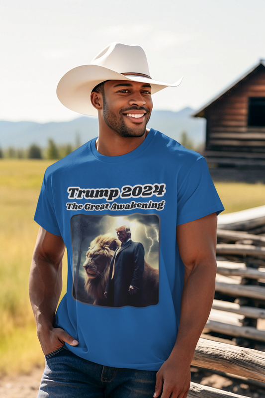 THE GREAT AWAKENING Patriotic T-Shirt (S-5XL): Men's Medium Weight Gildan 5000 - FREE SHIPPING