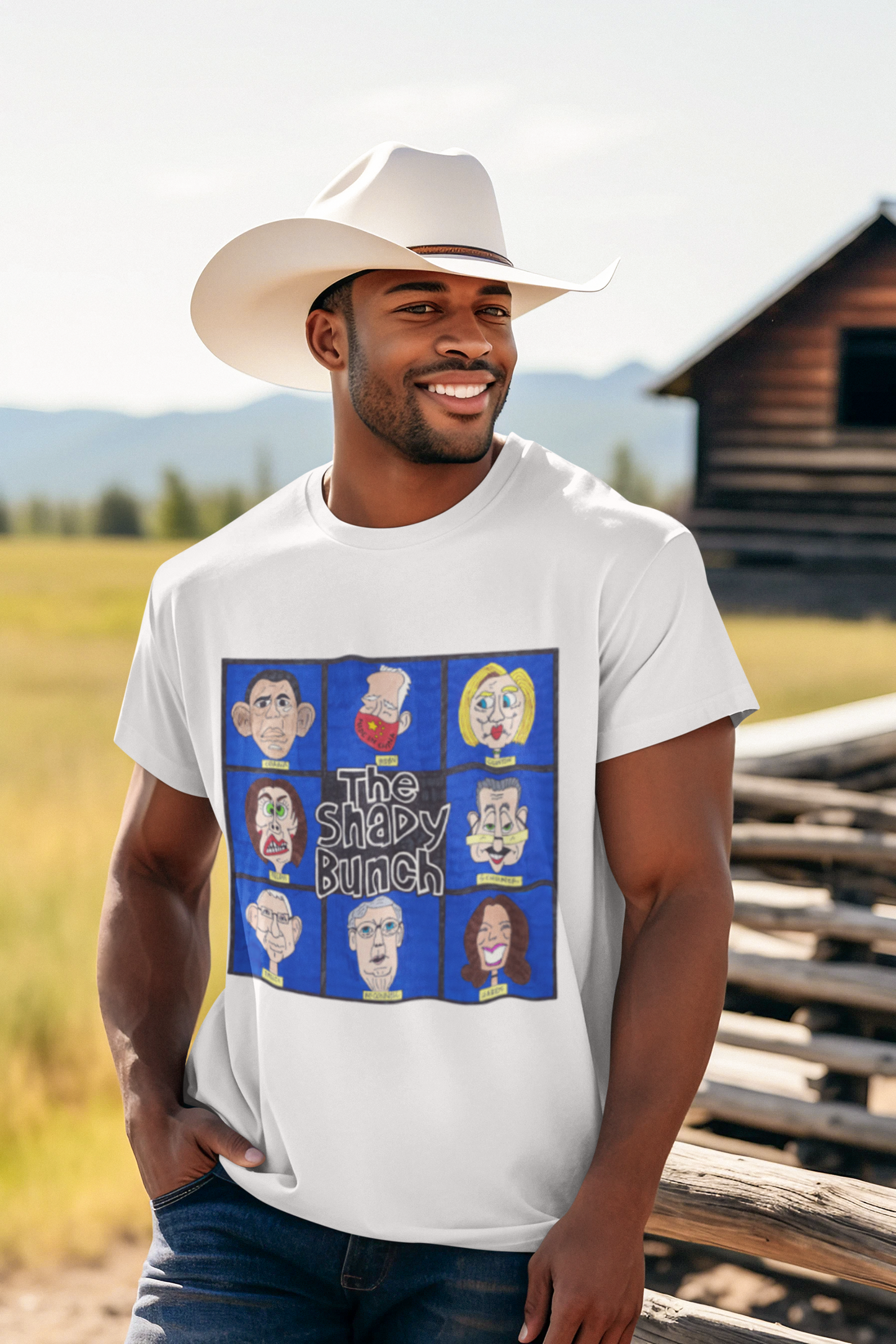 THE SHADY BUNCH Patriotic T-Shirt (S-5XL): Men's Medium Weight Gildan 5000 - FREE SHIPPING