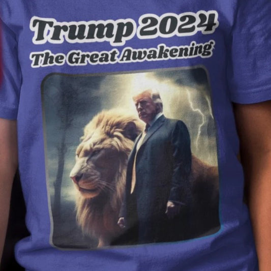 THE GREAT AWAKENING Classic Patriotic T-Shirt (S-5XL): Women's Medium Weight Gildan 5000 - FREE SHIPPING