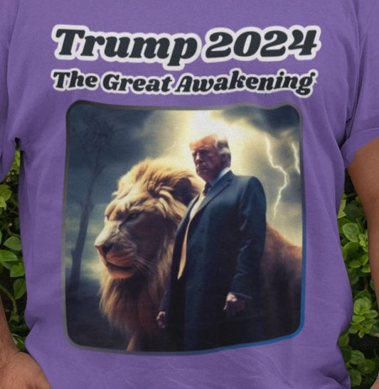 . THE GREAT AWAKENING Plus Size Heavy Weight Patriotic T-Shirt (S-5XL): Men's Hanes Beefy-T® - FREE SHIPPING