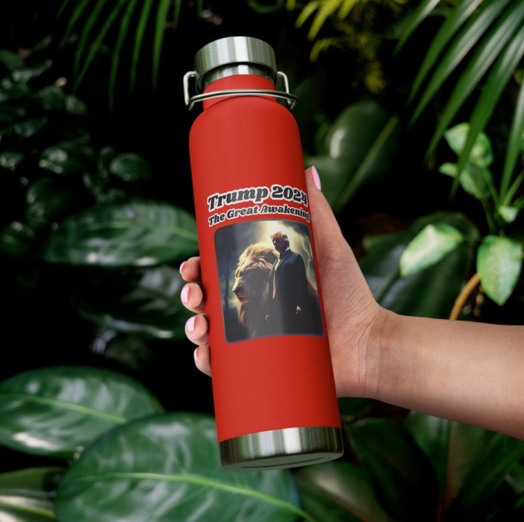 ..THE GREAT AWAKENING: 22oz Copper Vacuum Insulated Patriotic Water Bottle - FREE SHIPPING