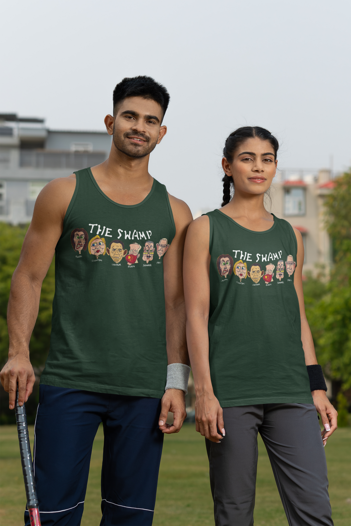 THE SWAMP Medium Weight Patriotic Military Tank Top (S-2XL): Men's & Women's 5200 - FREE SHIPPING