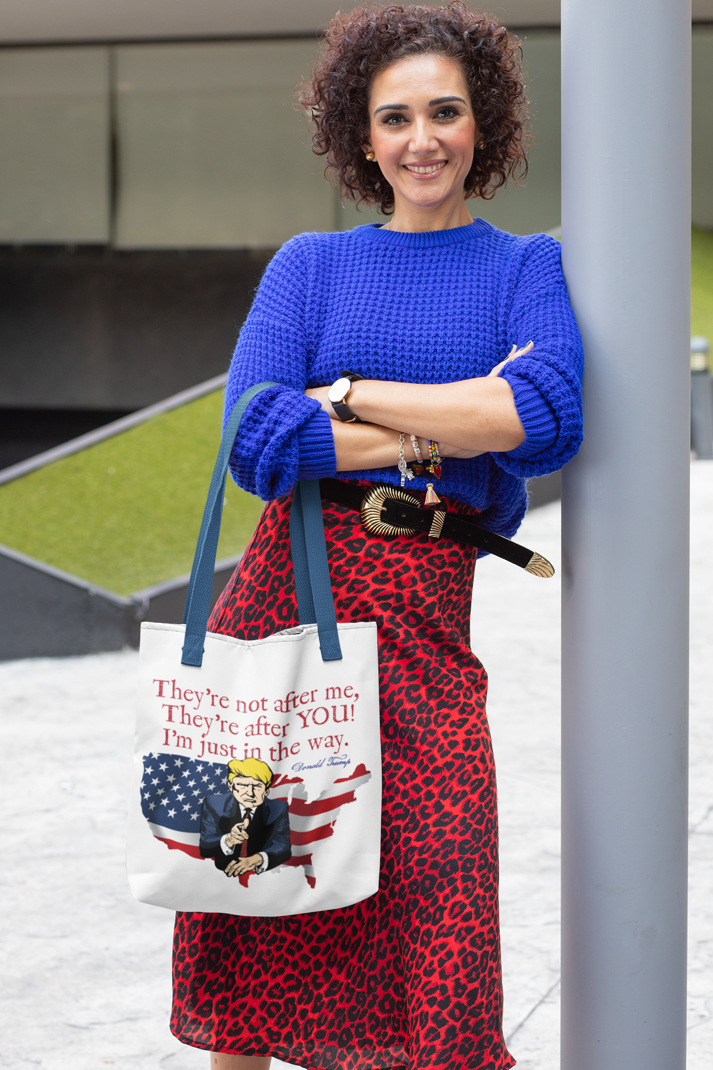 THEY'RE AFTER YOU Trump Patriotic 100% Polyester Tote Bag (3 sizes) - FREE SHIPPING