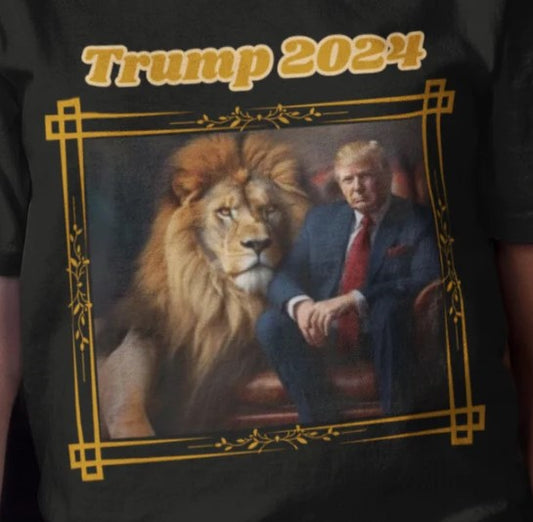 TRUMP 2024 Classic Patriotic T-Shirt (S-5XL): Women's Medium Weight Gildan 5000 - FREE SHIPPING