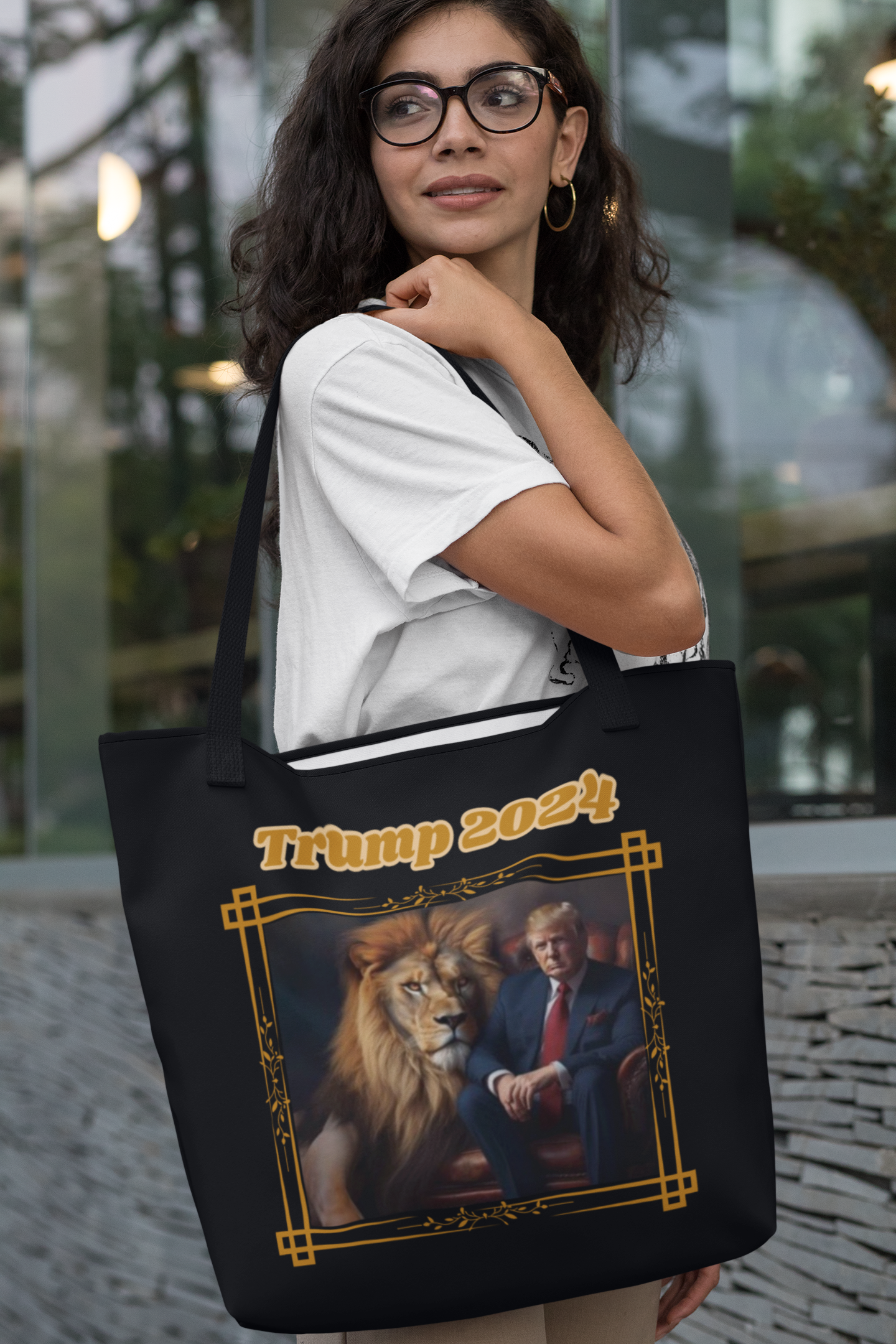 TRUMP 2024 Patriotic 100% Polyester Tote Bag (3 sizes) - FREE SHIPPING