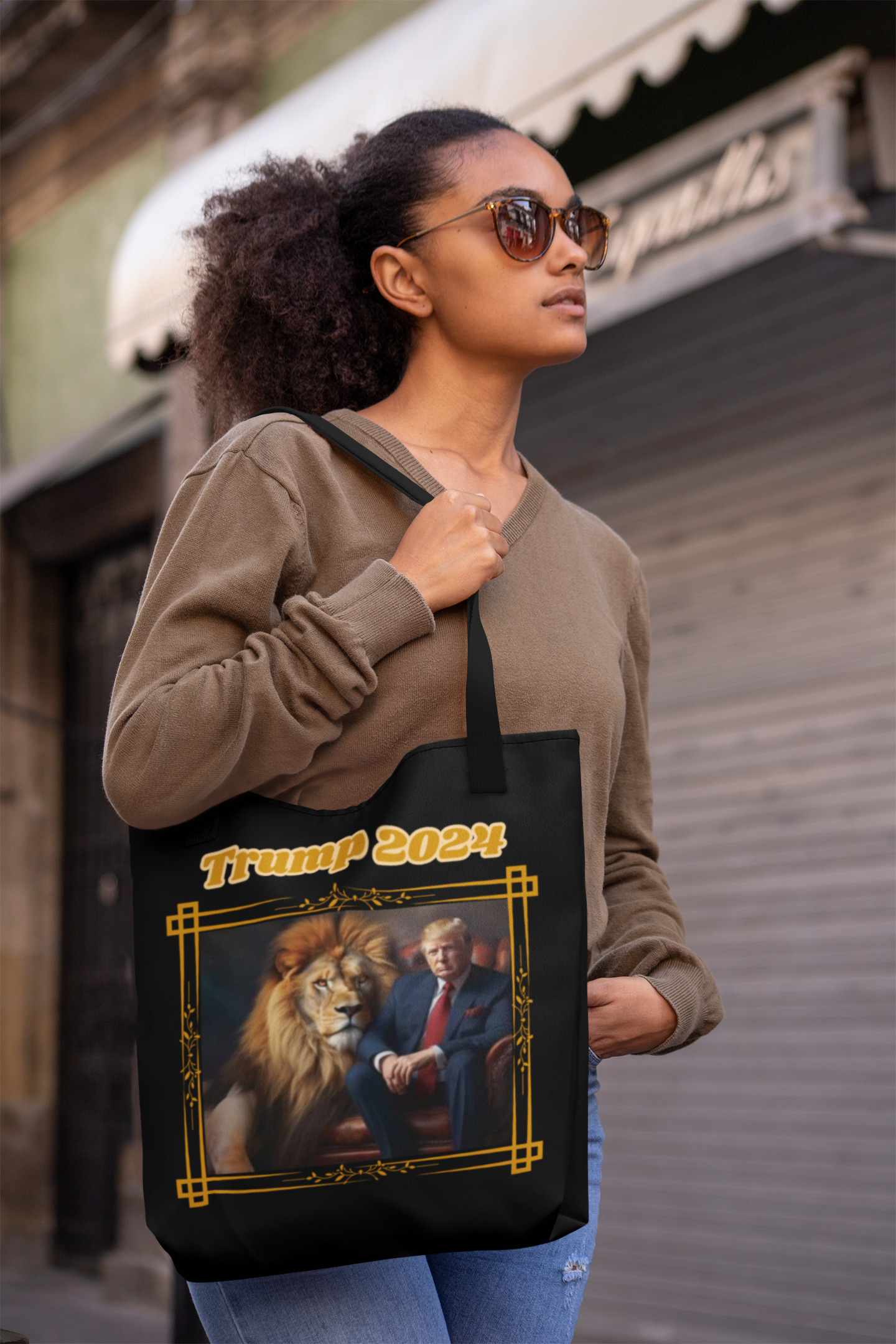 TRUMP 2024 Patriotic 100% Polyester Tote Bag (3 sizes) - FREE SHIPPING