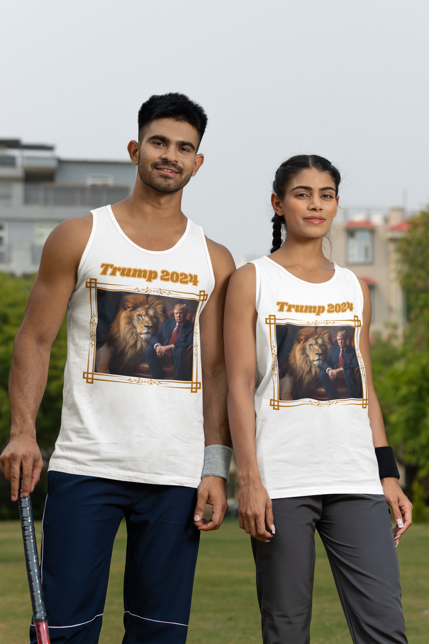 TRUMP 2024 Medium Weight Patriotic Tank Top (S-2XL): Men's & Women's 5200 - FREE SHIPPING
