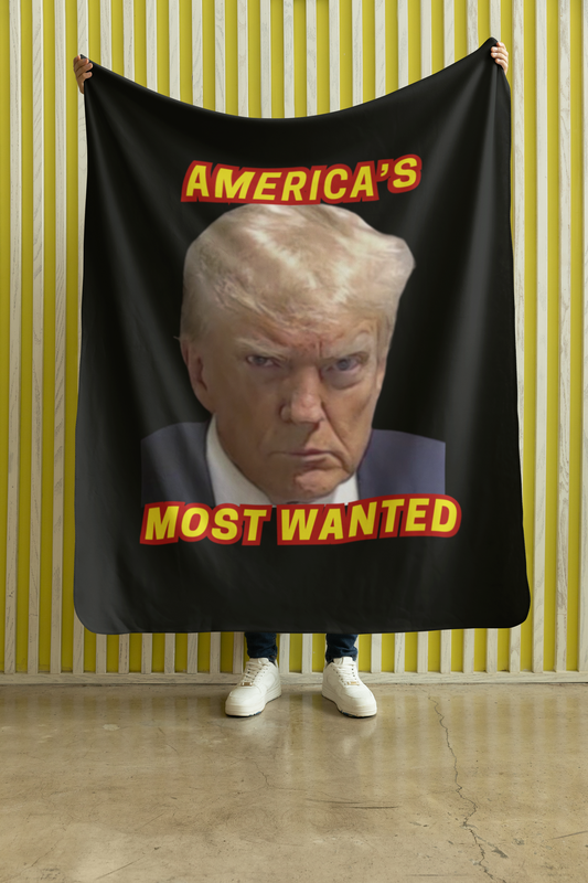TRUMP MUG SHOT Light Weight Velveteen Plush Blanket (3 sizes available) - FREE SHIPPING