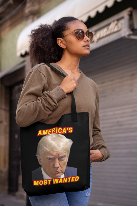 TRUMP MUG SHOT Patriotic 100% Polyester Tote Bag (3 sizes) - FREE SHIPPING