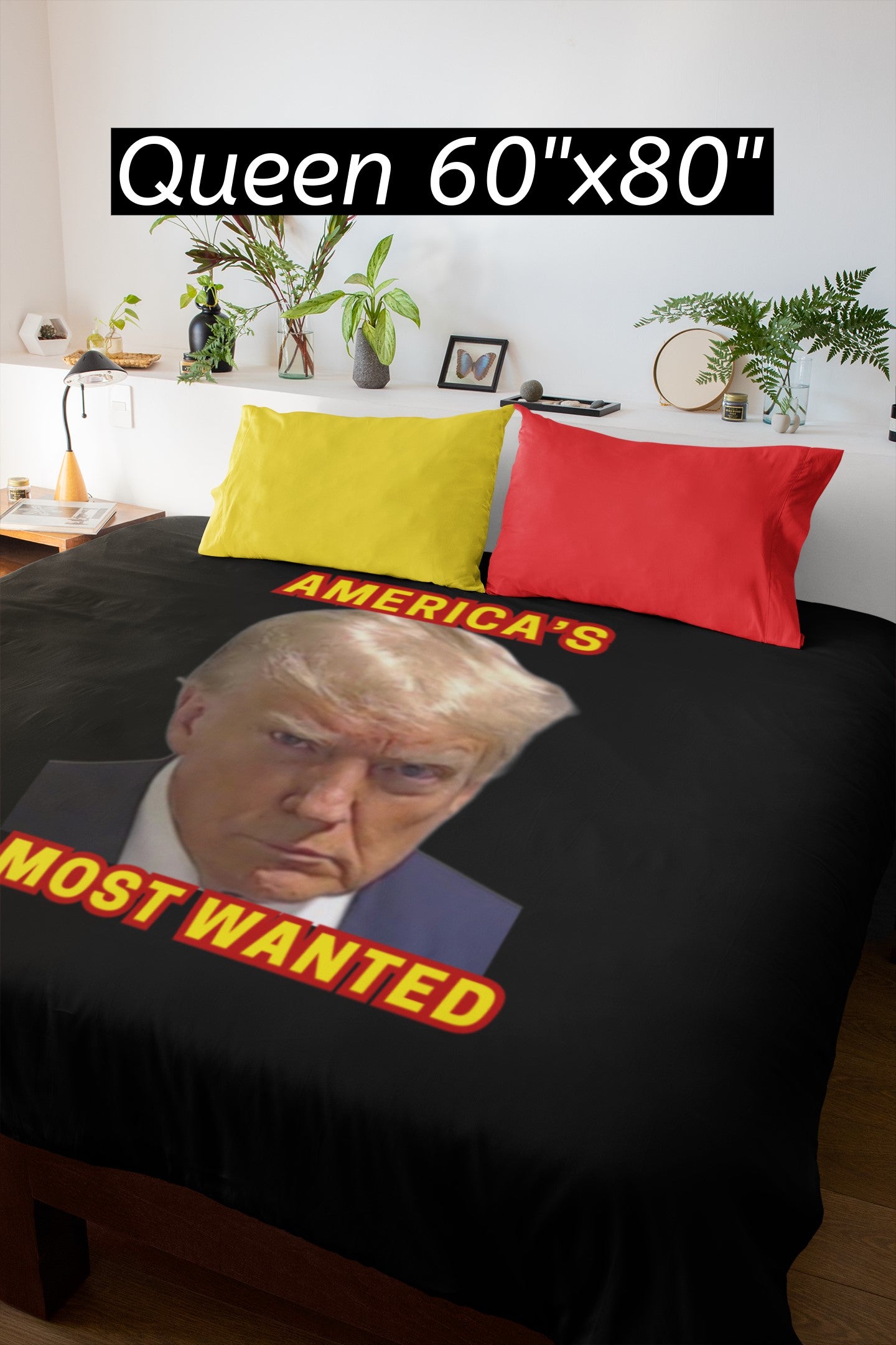 TRUMP MUG SHOT Light Weight Velveteen Plush Blanket (3 sizes available) - FREE SHIPPING