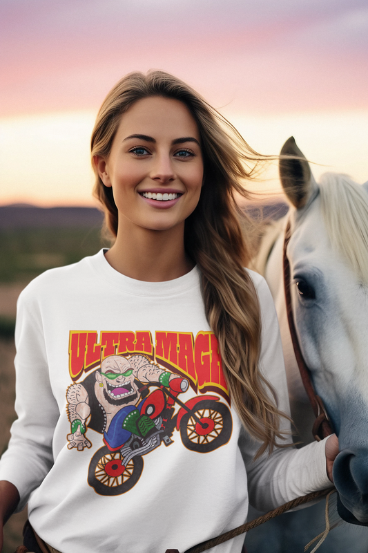 ULTRA MAGA Heavy Weight Patriotic Biker Long Sleeve T-Shirt (S-2XL): Women's Gildan 2400 - FREE SHIPPING