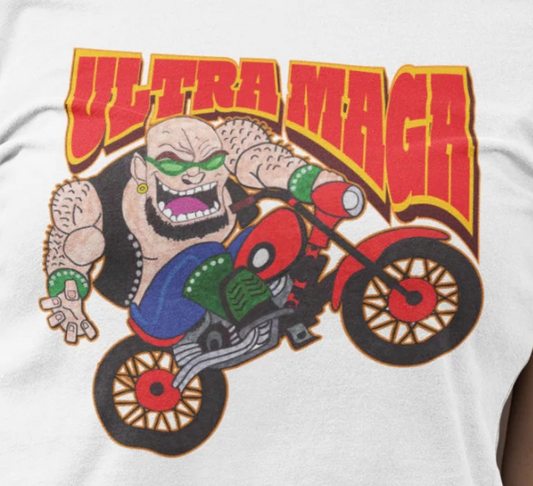 ULTRA MAGA Fitted Patriotic Biker T-Shirt (S-2XL): Women's Bella+Canvas 6004 - FREE SHIPPING