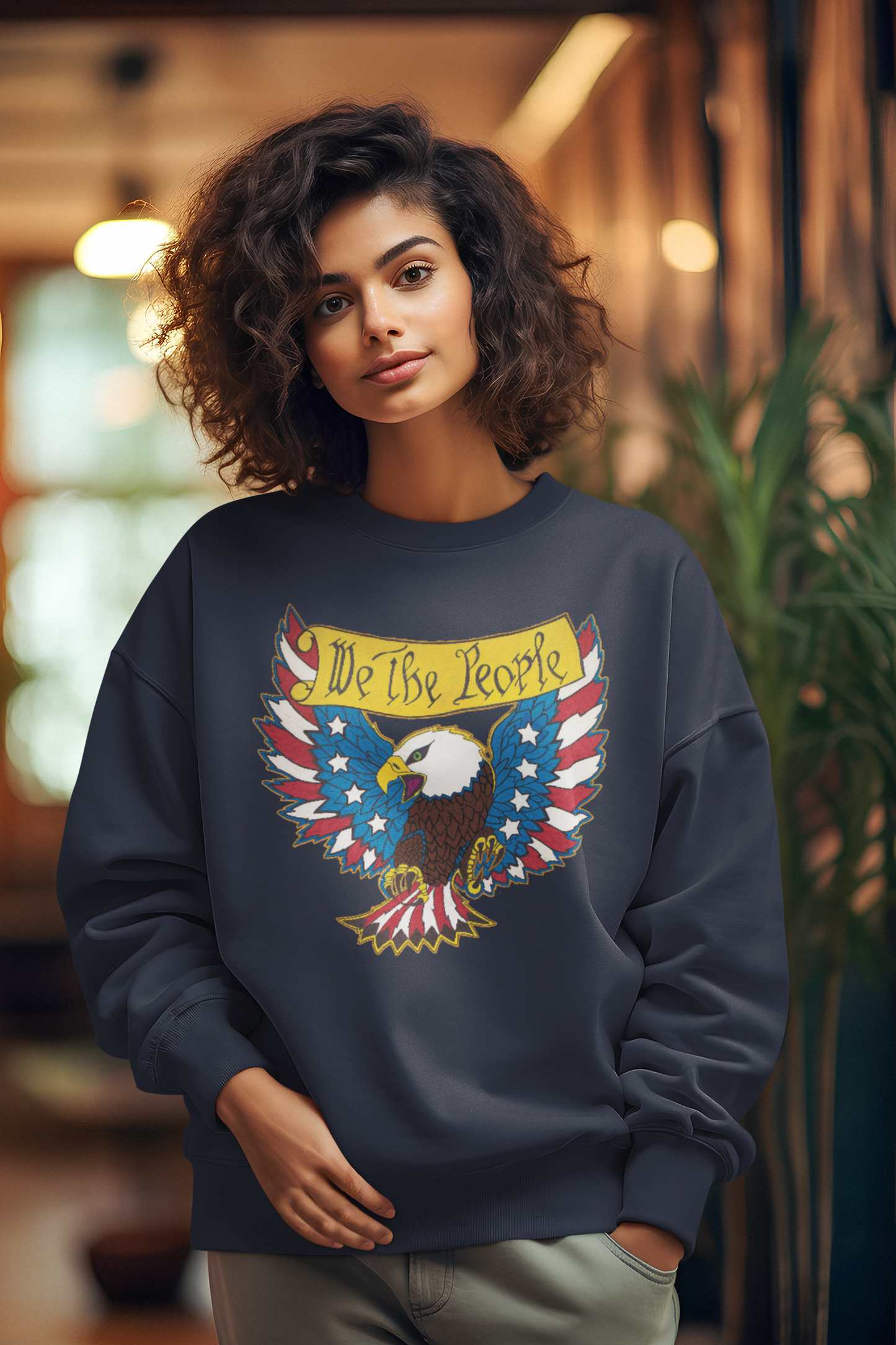 WE THE PEOPLE Heavy Weight Patriotic Sweatshirt (S-5XL): Women's Gildan 18000 - FREE SHIPPING