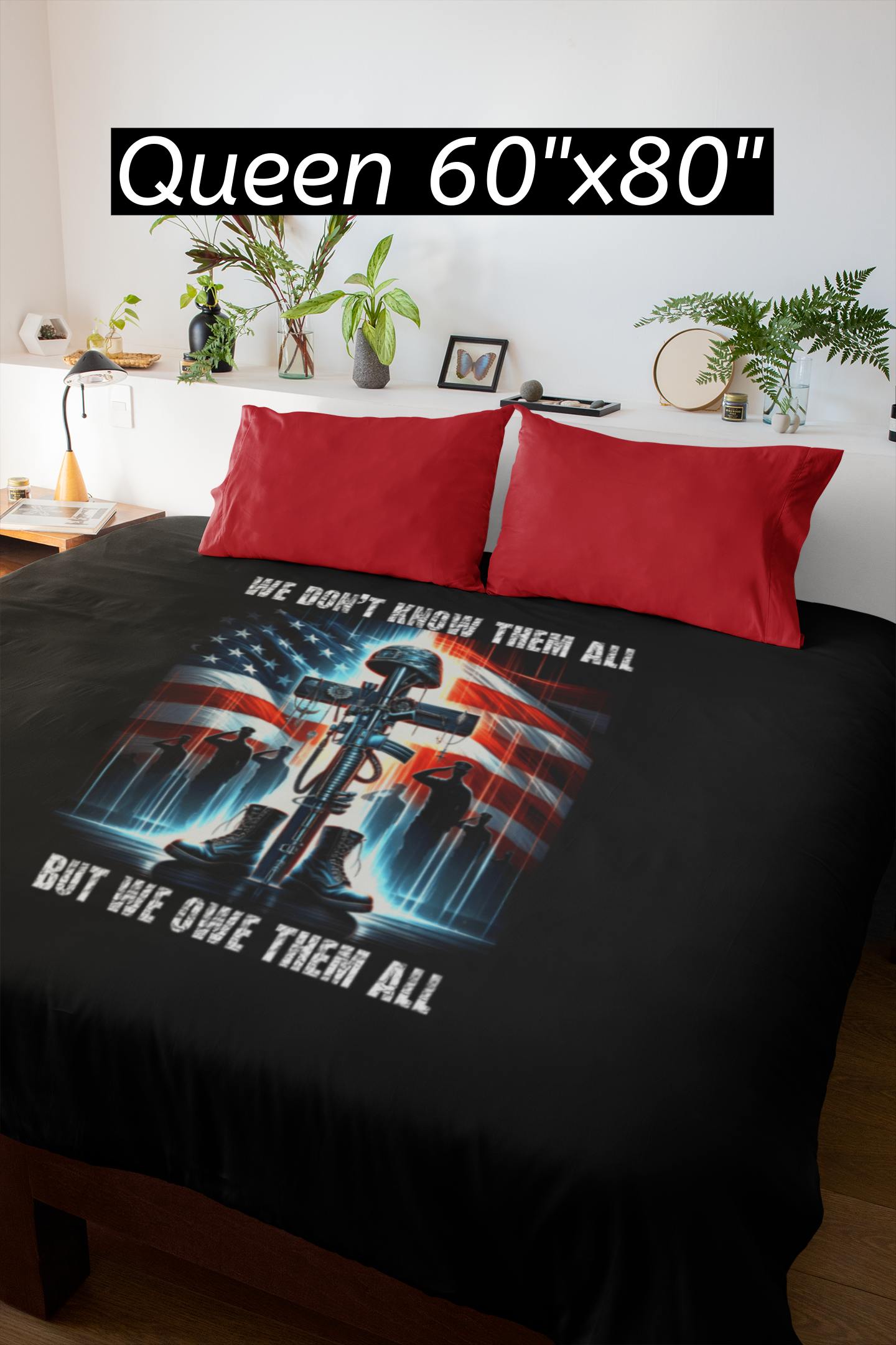 WE OWE THEM ALL Light Weight Patriotic Christian Velveteen Plush Blanket (3 sizes available) - FREE SHIPPING