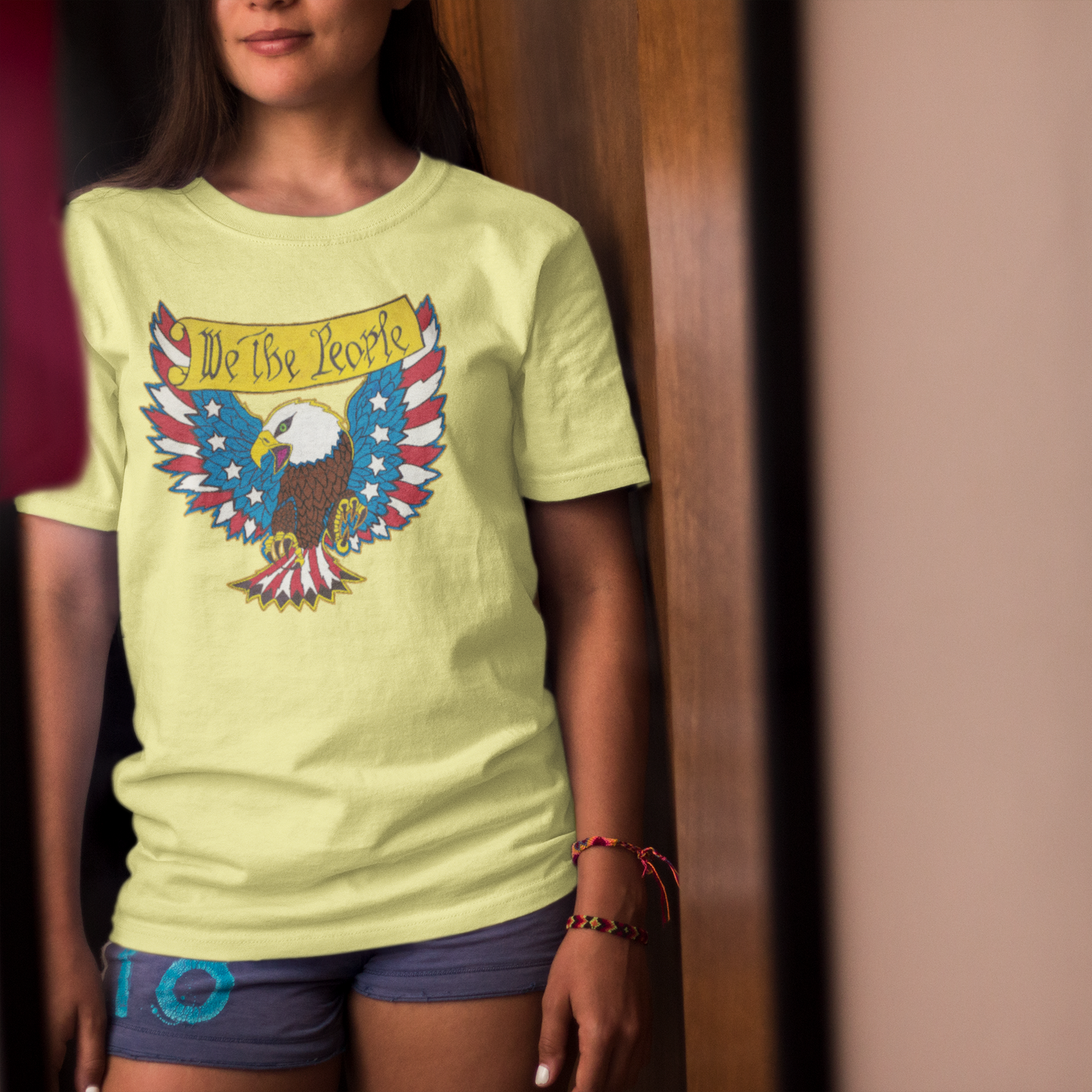 WE THE PEOPLE Classic Patriotic T-Shirt (S-5XL): Women's Medium Weight Gildan 5000 - FREE SHIPPING