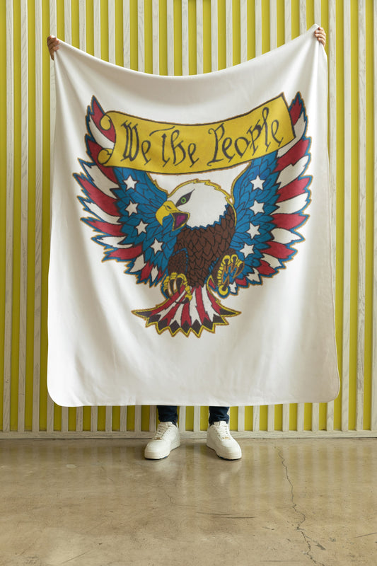 WE THE PEOPLE Light Weight Velveteen Plush Blanket (3 sizes available) - FREE SHIPPING