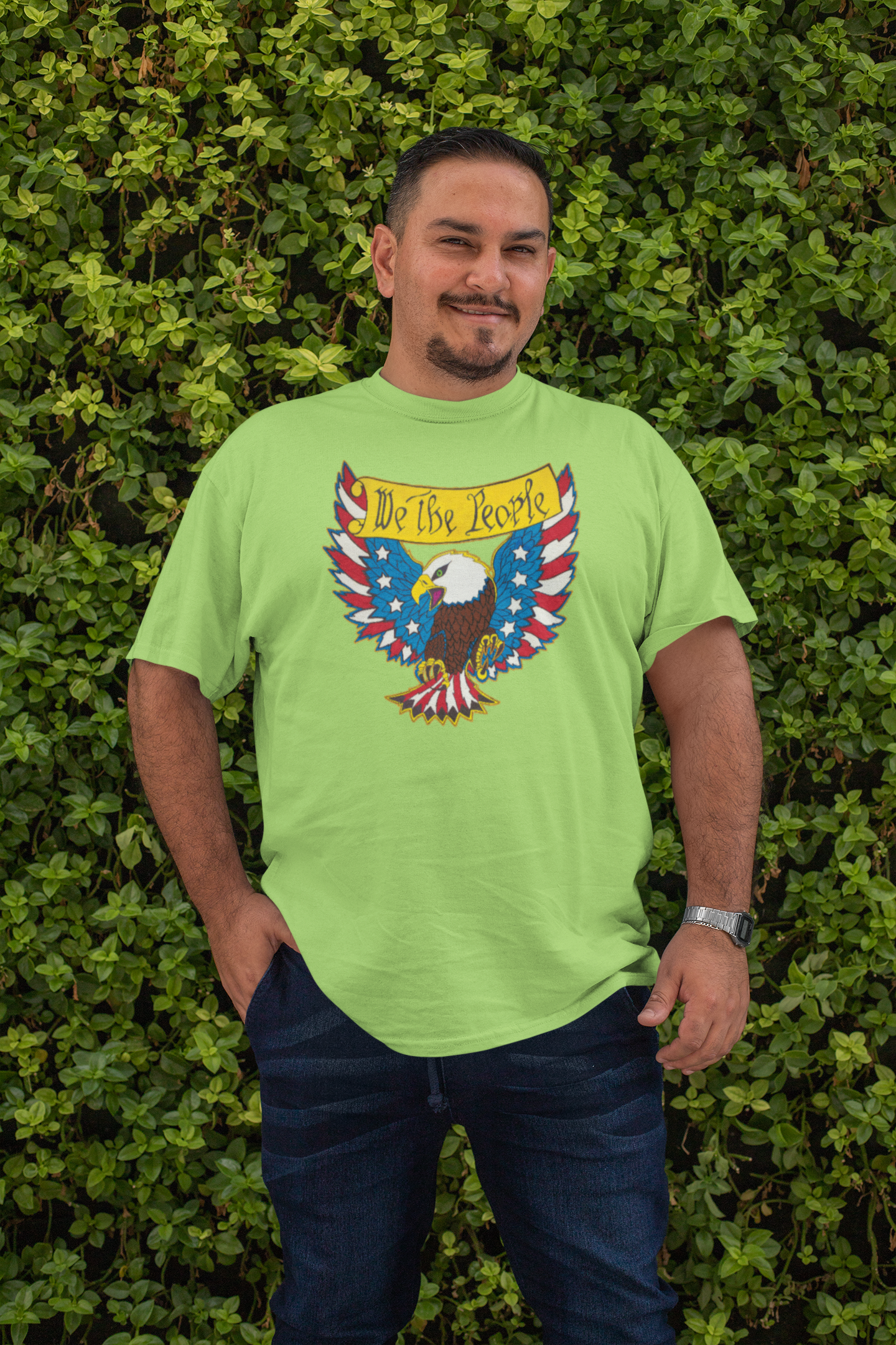 . WE THE PEOPLE Plus Size Heavy Weight Patriotic T-Shirt (S-5XL): Men's Hanes Beefy-T® - FREE SHIPPING