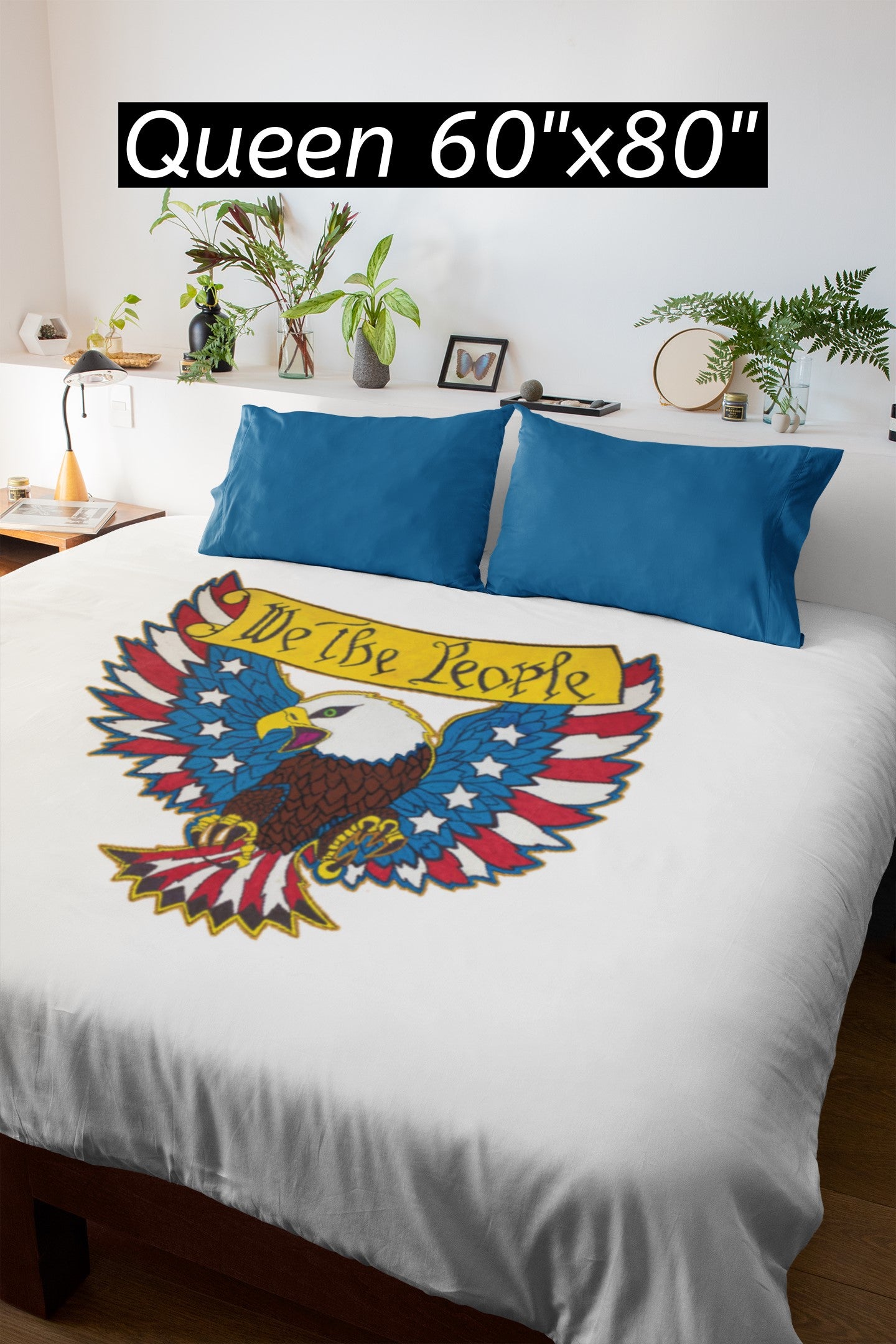 WE THE PEOPLE Light Weight Velveteen Plush Blanket (3 sizes available) - FREE SHIPPING