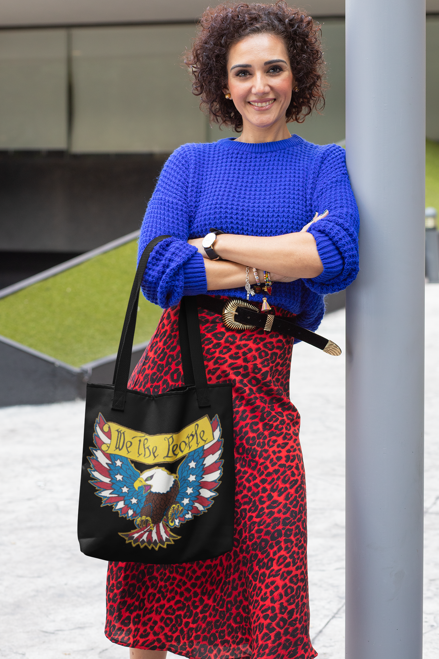 WE THE PEOPLE Patriotic 100% Polyester Tote Bag (3 sizes) - FREE SHIPPING