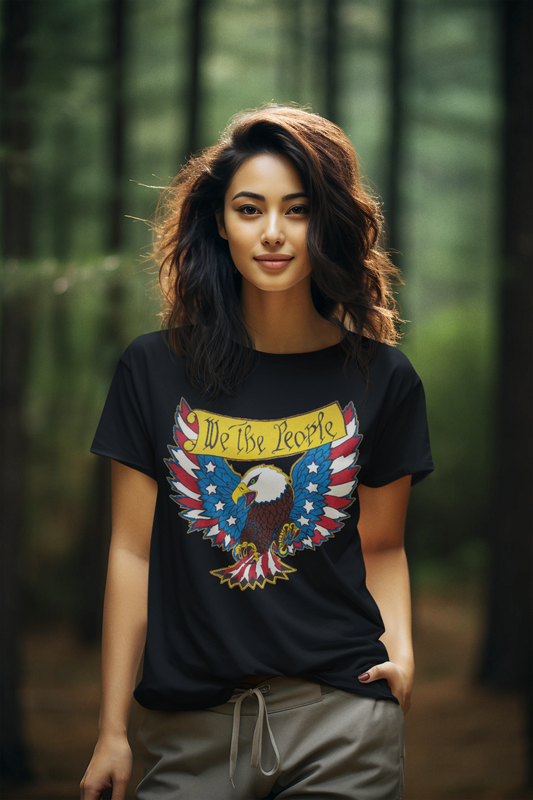 WE THE PEOPLE Semi-Fitted Patriotic T-Shirt (S-3XL): Women's Gildan 5000L - FREE SHIPPING