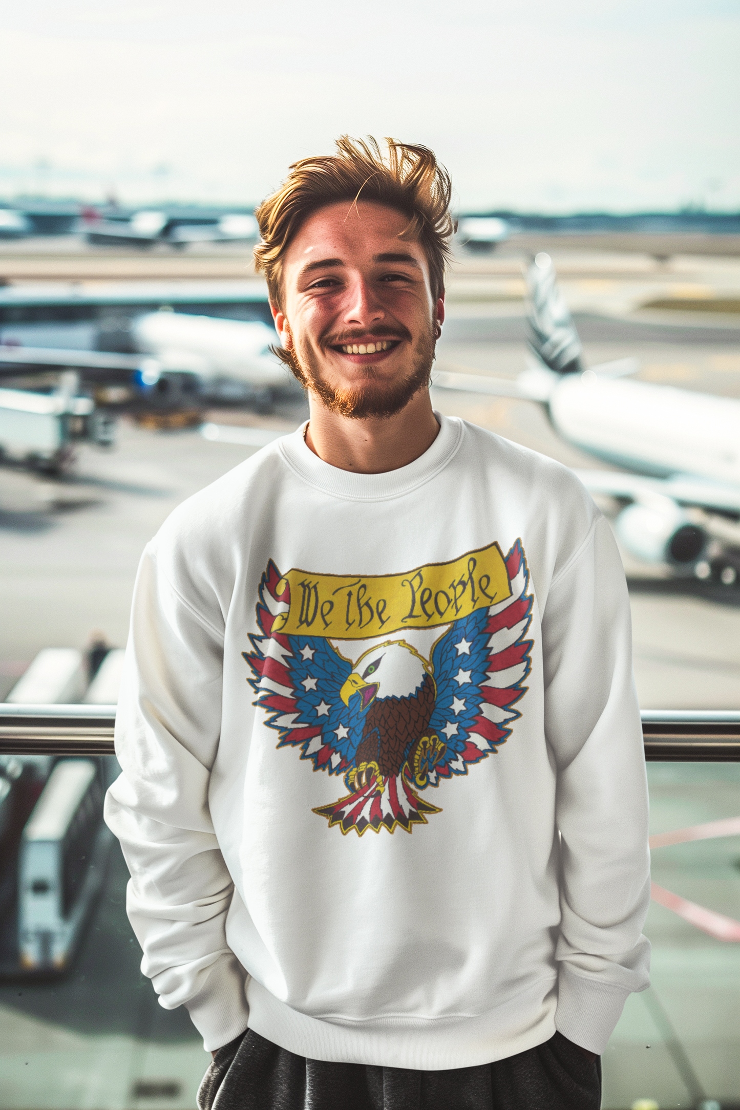 WE THE PEOPLE Heavy Weight Patriotic Sweatshirt (S-5XL): Men's Gildan 18000 - FREE SHIPPING