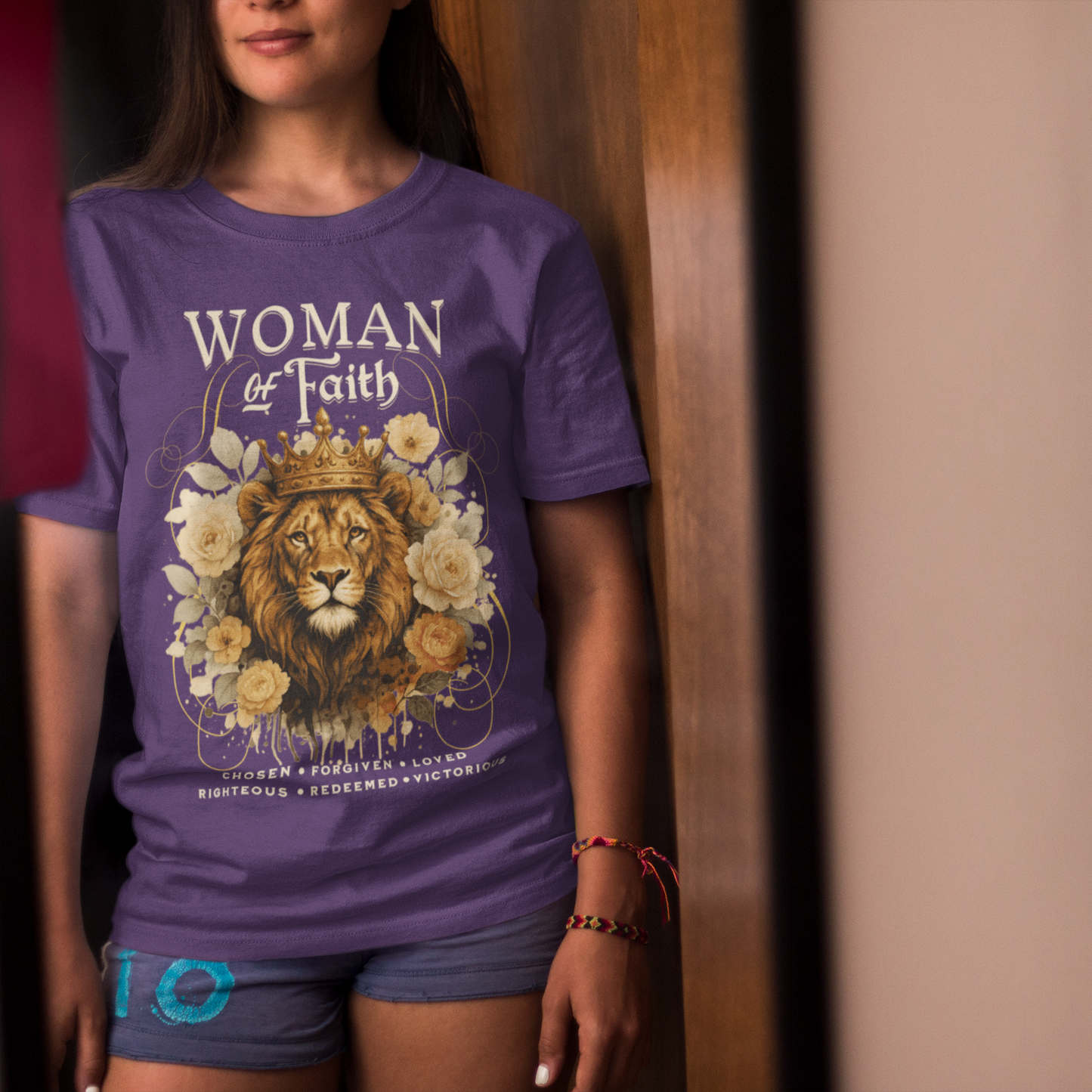 WOMAN OF FAITH Classic Christian T-Shirt (S-5XL): Women's Medium Weight Gildan 5000 - FREE SHIPPING