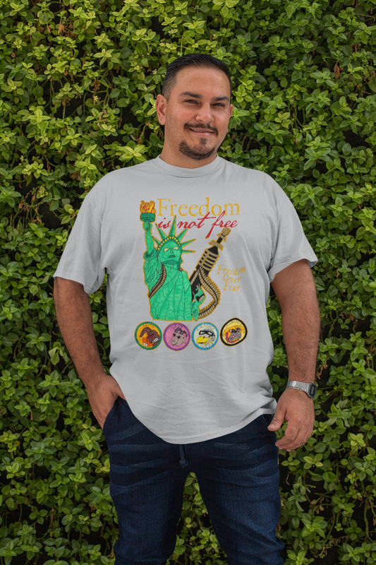 . FREEDOM IS NOT FREE Plus Size Heavy Weight Patriotic T-Shirt (S-5XL): Men's Hanes Beefy-T® - FREE SHIPPING